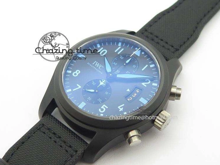 MIROTIME 0812 Pilot Chrono IW388003 Real Ceramic V6F 1:1 Best Edition On Black Nylon Strap A StreetReady 7284